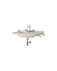 Lavabo 120 x 55 sospeso monoforo (Tre fori su richiesta) completo di ghiera - Serie Waldorf