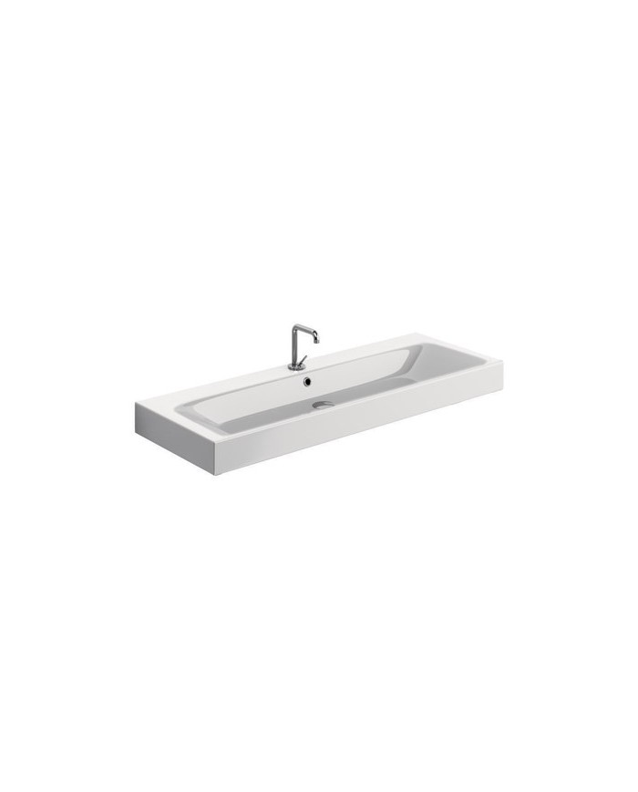 Lavabo monoforo 100 x 45 sospeso o appoggio - Serie Tribeca