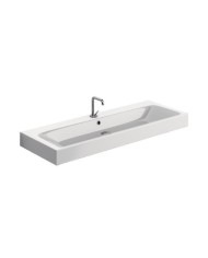 Lavabo monoforo 100 x 45 sospeso o appoggio - Serie Tribeca