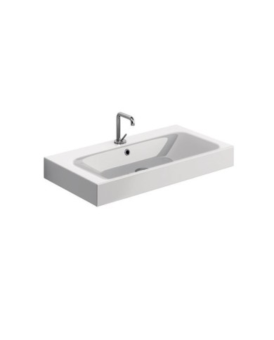 Lavabo monoforo 80 x 45 sospeso o appoggio - Serie Tribeca
