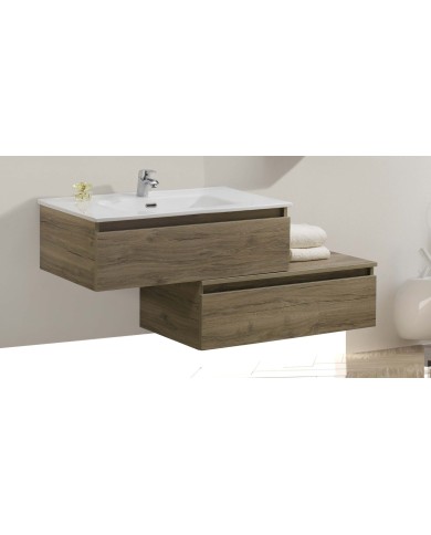 Mobile bagno con doppia base sospeso 2 cassetti - Serie Sorrento