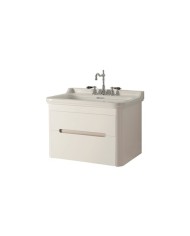 Mobile sospeso per lavabo 80 x 55 con 2 cassetti in legno laccato - Serie Waldorf