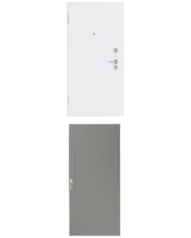 Porta blindata - Sicura White L800 X H2100 ( Apertura porta: Spinta a sinistra)