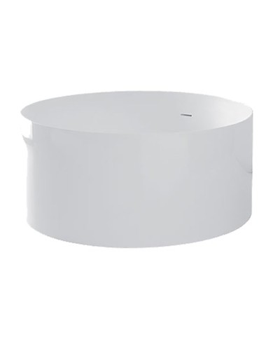 G&M Vasca freestanding tonda in polimineral bianco lucido fuori e interno satinato - Serie Bath Tub