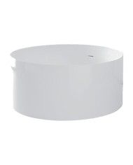 G&M Vasca freestanding tonda in polimineral bianco lucido fuori e interno satinato - Serie Bath Tub