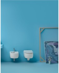 Bidet 50 sospeso completo di protezione acustica e antiurto - Serie FLO