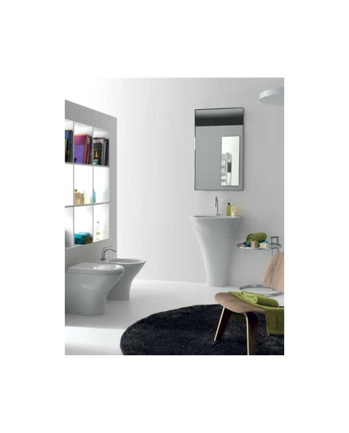 Bidet filo muro monoforo e completo di fissaggio WB9N - Serie Aquatech