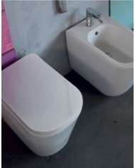 Bidet filo muro monoforo e completo di fissaggio WB9N - Serie Tribeca