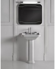 Lavabo 60 x 55 sospeso monoforo (Tre fori su richiesta) completo di ghiera - Serie Waldorf