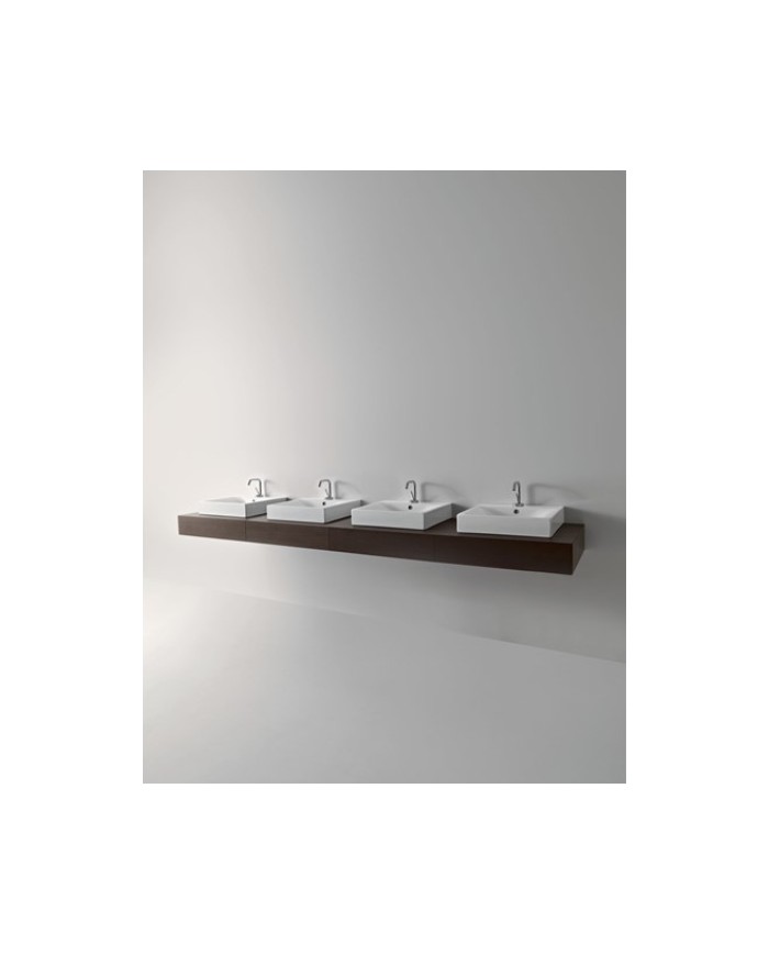 Lavabo monoforo 50 x 45 / 60 x 45 / 70 x 45 sospeso o appoggio - Serie Cento