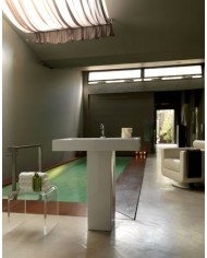 Lavabo monoforo 80 x 45 sospeso o appoggio - Serie Tribeca