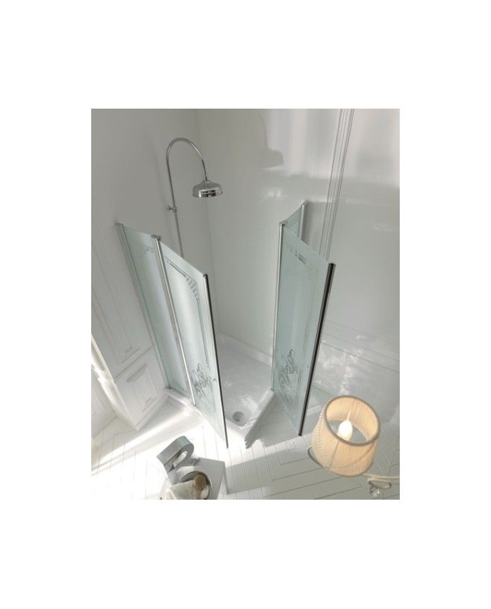 Piatto doccia angolare 80 x 80 quadro - Serie Retrò