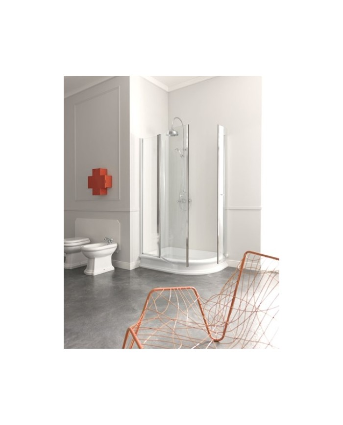 Piatto doccia semicircolare 80 x 120 DX - Serie Retrò