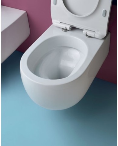 WC 54 sospeso Norim complete di protezione acustica, antiurto - Serie FLO