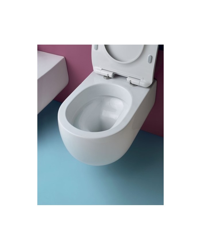 WC 54 sospeso Norim complete di protezione acustica, antiurto - Serie FLO