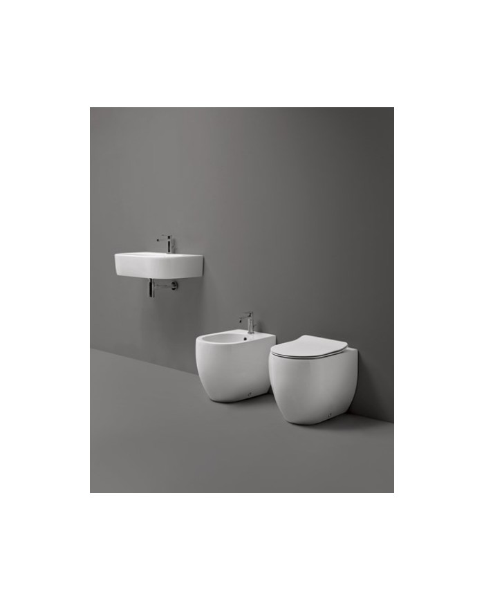 WC 56 filo muro completo di fissaggio WB9N - Serie FLO