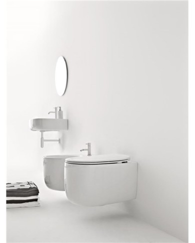 WC sospeso Norim complete di protezione acustica, antiurto e fissaggio WB9N - Serie Nolita