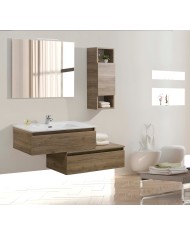 Mobile bagno con doppia base sospeso 2 cassetti - Serie Sorrento
