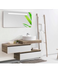 Mobile bagno con doppia base sospeso 2 cassetti e 1 mensolone - Serie Otello