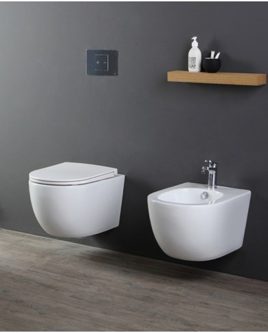 Bidet Nemesi sospeso Ghost Rimless 53 x 36 cm - Serie Nemesi