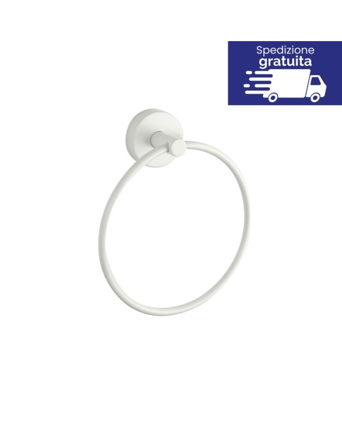 Porta asciugamani - Tipologia Uno Bianco Opaco