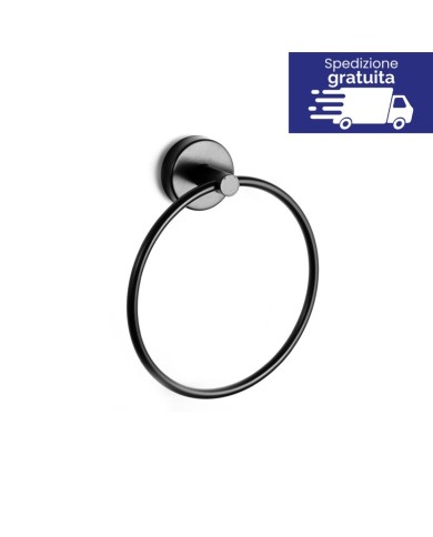 Porta asciugamani - Tipologia Uno Nero Opaco