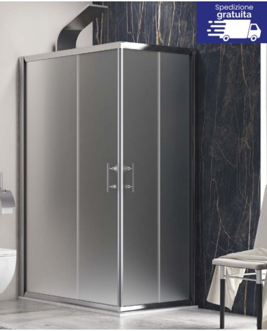 Cabina doccia - Tipologia Flora 100 Cromo - Vetro icy