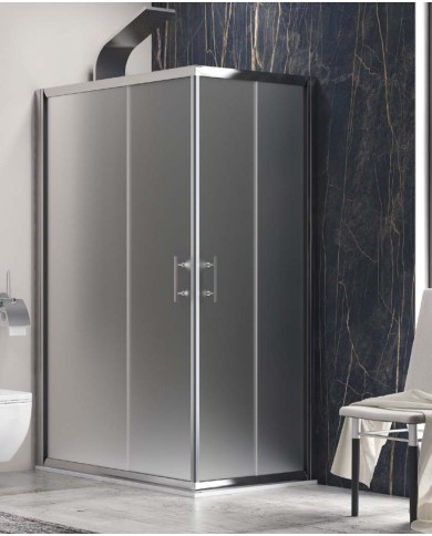 Cabina doccia - Tipologia Flora 100 Cromo - Vetro icy
