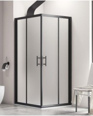 Cabina doccia - Tipologia Flora 100 Nero - Vetro Icy