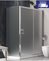 Cabina doccia - Tipologia Flora 500 & S-10 cromo - Vetro Icy