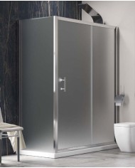 Cabina doccia - Tipologia Flora 500 & S-10 cromo - Vetro Icy