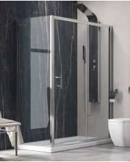 Cabina doccia - Tipologia Flora 500 & S-10 cromo - Vetro Trasparente