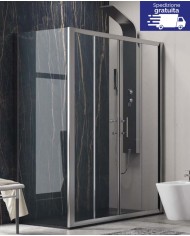 Cabina doccia - Tipologia Flora 600 & S-10 Cromo - Vetro Trasparente