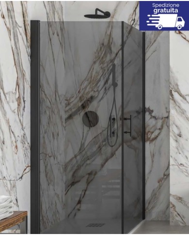 Cabina doccia - Tipologia S 28 Alto Nero Cristallo Fume