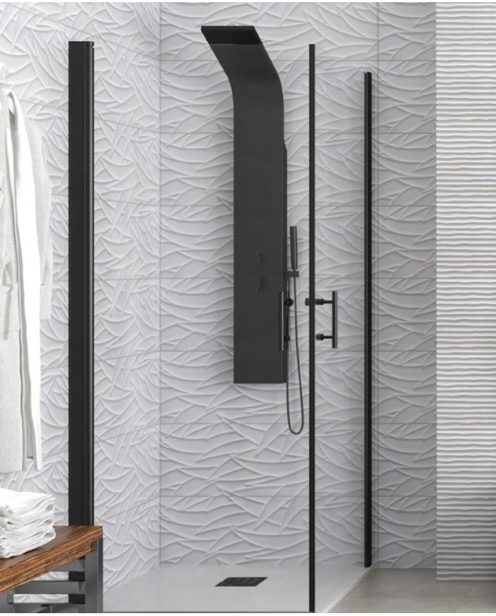 Cabina doccia - Tipologia S 28 Alto Nero Cristallo Trasparente