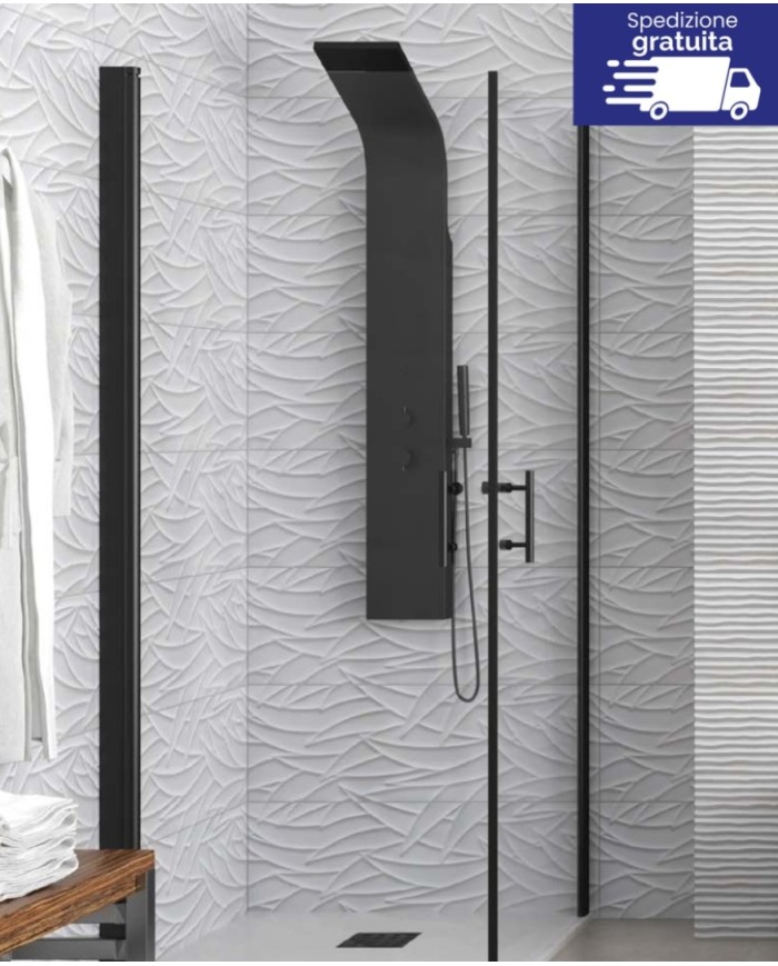 Cabina doccia - Tipologia S 28 Alto Nero Cristallo Trasparente