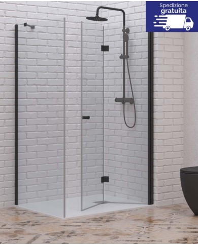 Cabina doccia - Tipologia S 7 & Walkin 1 Nero