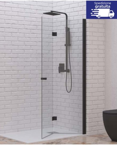 Cabina doccia Walkin - Tipologia S 7 Nero