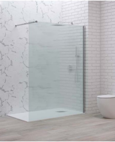 Cabina doccia Walkin - Tipologia Walkin 1 Cromo -  Vetro Flute