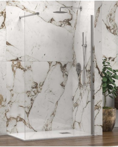 Cabina doccia Walkin - Tipologia Walkin 1 Cromo - Vetro Trasparente