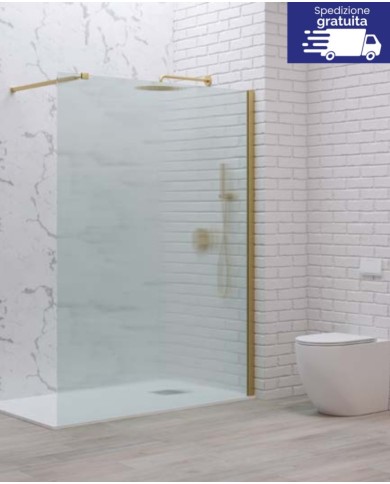 Cabina doccia Walkin - Tipologia Walkin 1 Oro - Vetro Flute