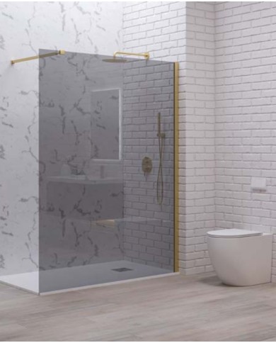 Cabina doccia Walkin - Tipologia Walkin 1 Oro - Vetro Fume