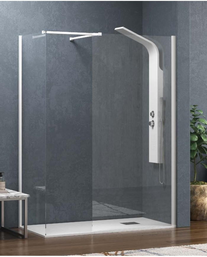 Cabina doccia Walkin - Tipologia Walkin 2 Bianco - Vetro Trasparente
