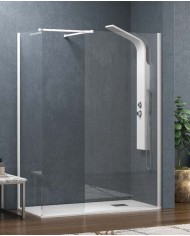 Cabina doccia Walkin - Tipologia Walkin 2 Bianco - Vetro Trasparente