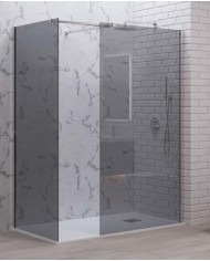 Cabina doccia Walkin - Tipologia Walkin 2 Cromo - Vetro Fume