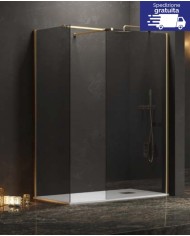 Cabina doccia Walkin - Tipologia Walkin 2 Oro - Vetro Fume