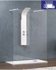 Cabina doccia Walkin - Tipologia Walkin 3 Bianco - Vetro Trasparente
