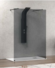 Cabina doccia Walkin - Tipologia Walkin 3 Nero - Vetro Fume