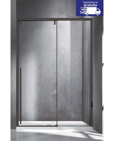 Cabina doccia da muro a muro - Tipologia Santorini 400 Nero