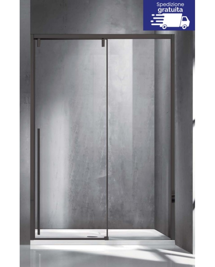 Cabina doccia da muro a muro - Tipologia Santorini 400 Nero